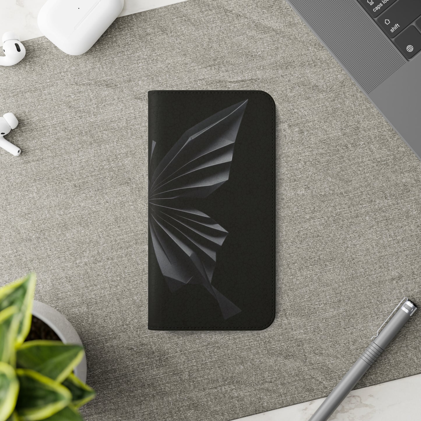 Origami Black Butterfly Flip Cases iPhone/Samsung