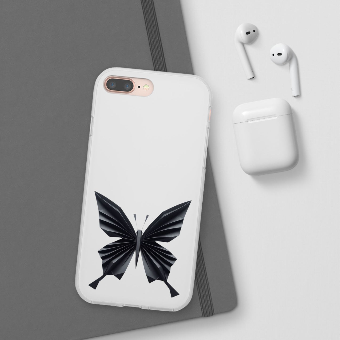 Origami Black Butterfly Flexi Cases