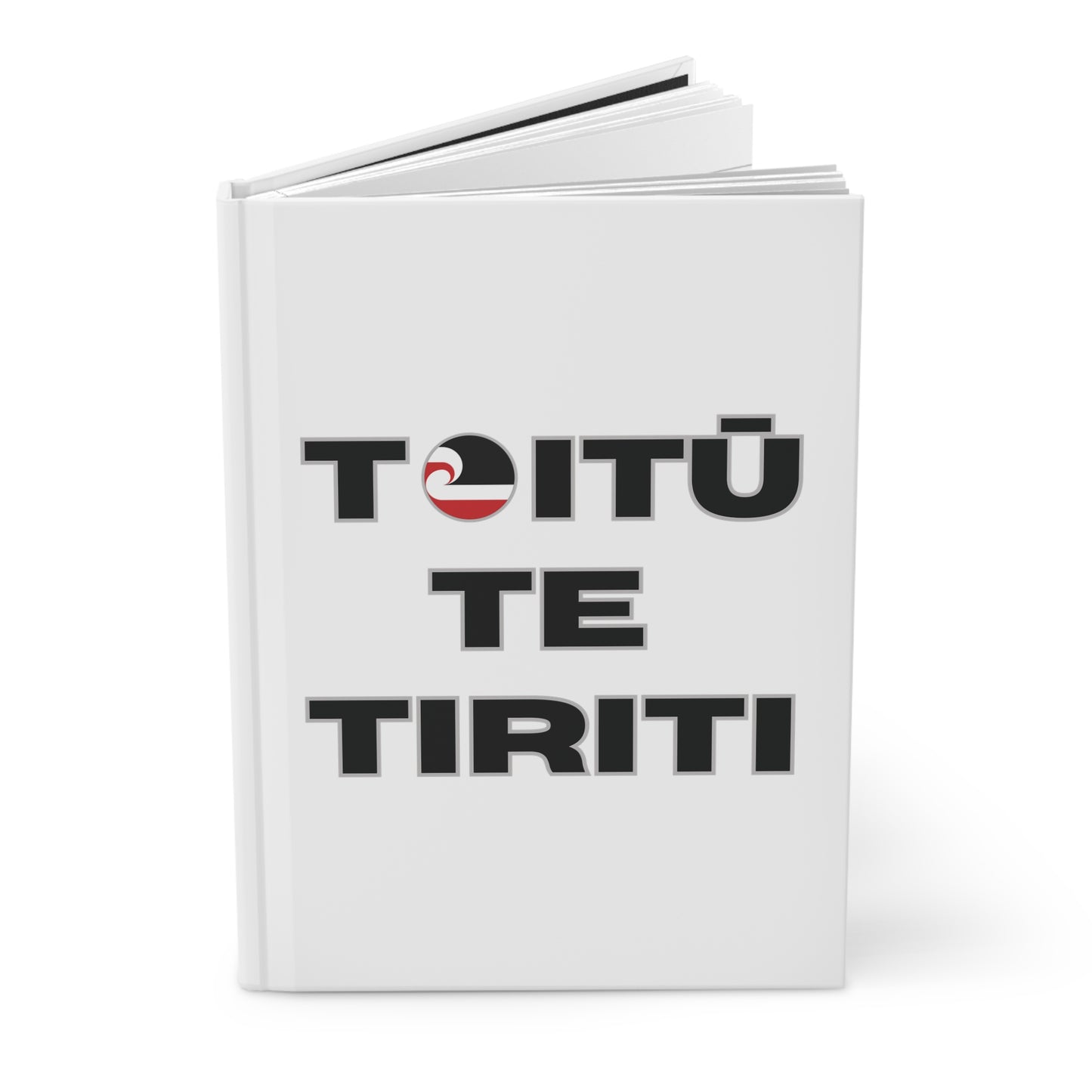 Toitū Te Tiriti Hardcover Journal Matte - white