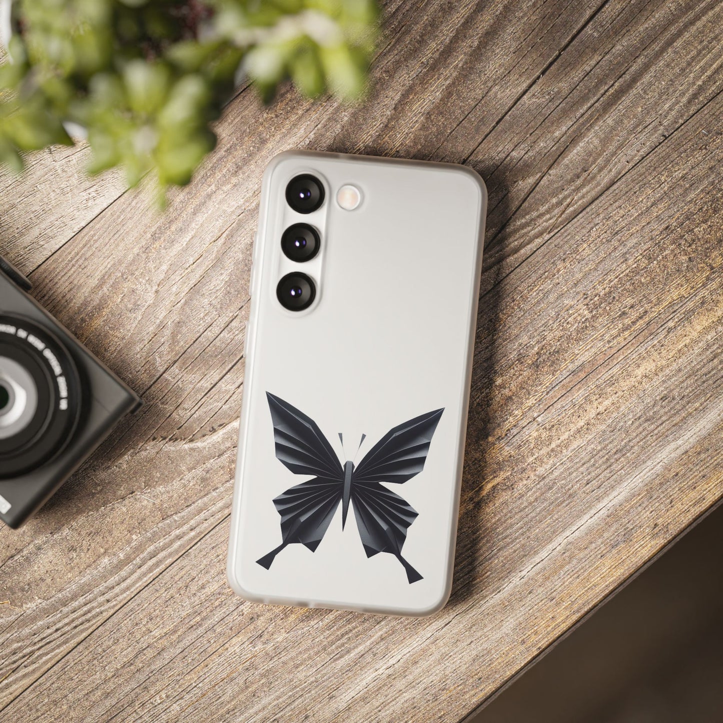 Origami Black Butterfly Flexi Cases