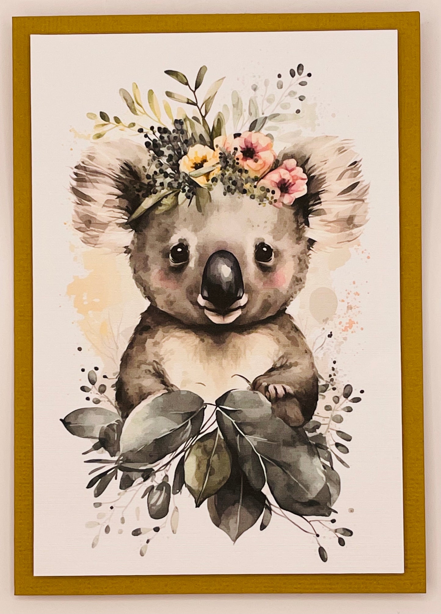 Handmade Watercolour Baby Animal Cards with Envelopes