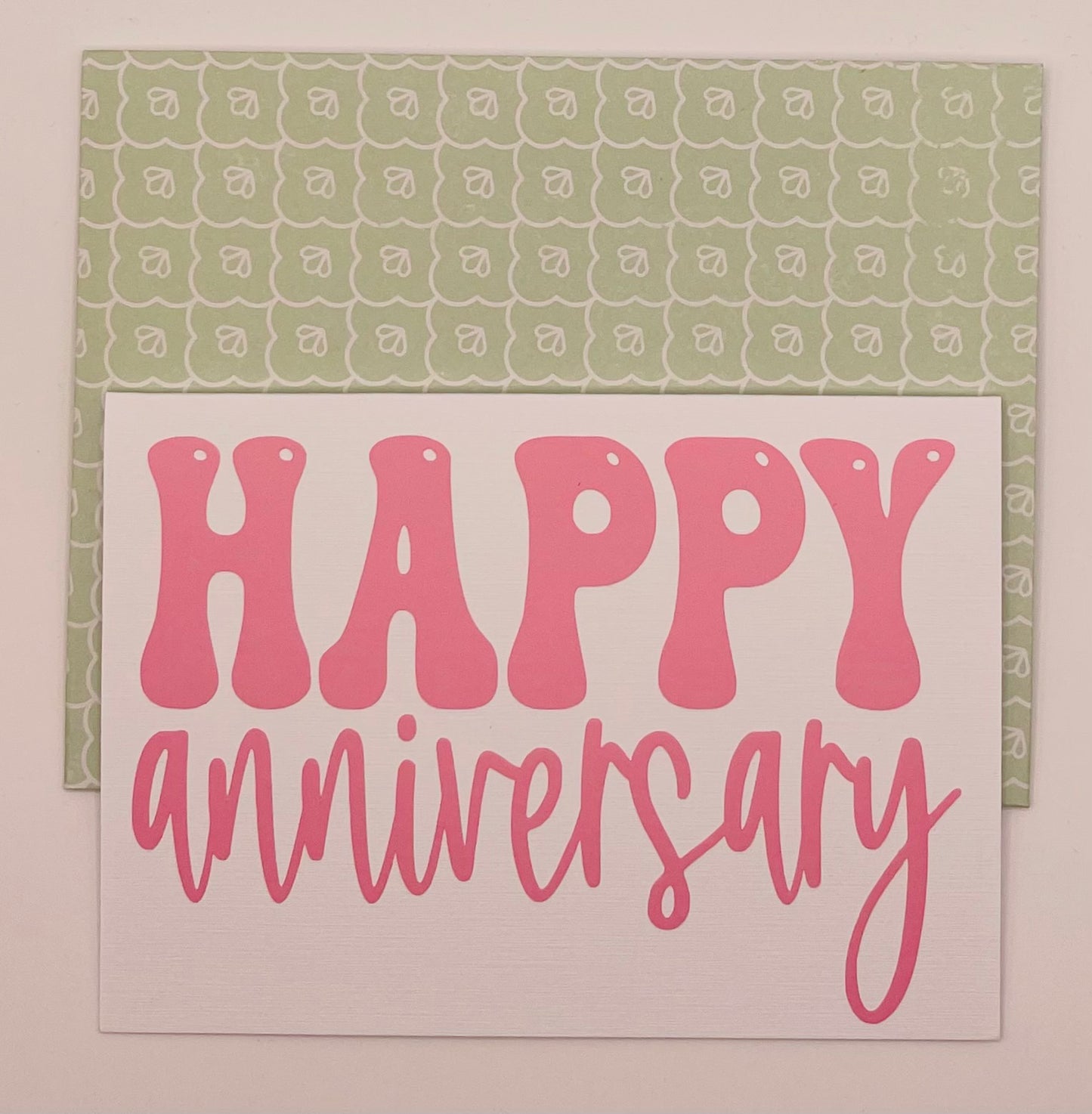 Handmade Anniversary Card with Envelope