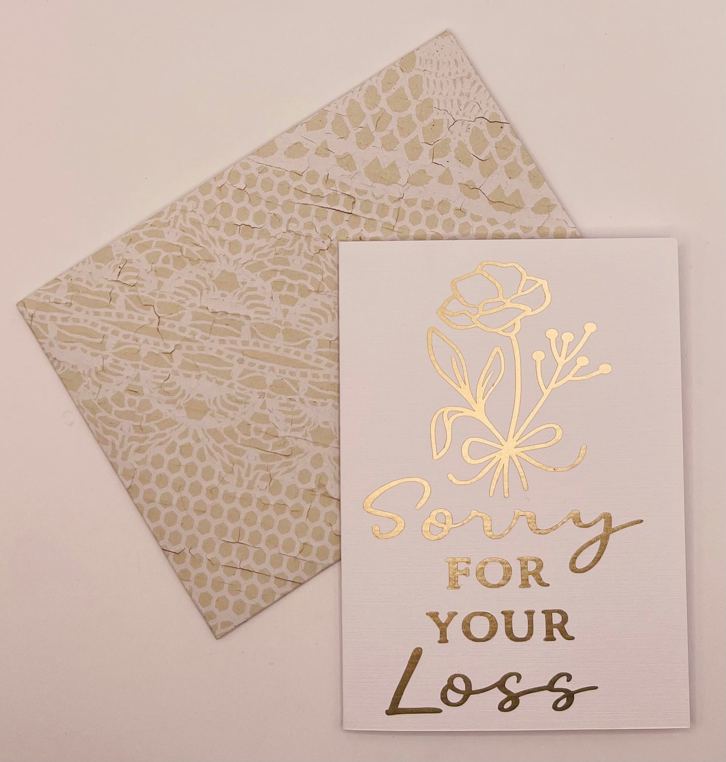 Handmade Thank You/Sorry For Your Loss cards with Envelope