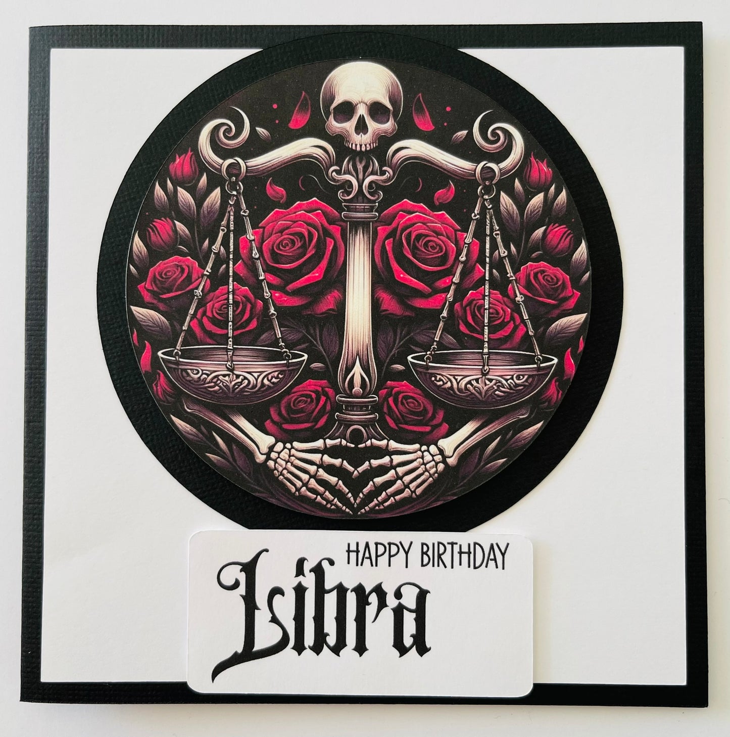 Handmade Gothic Zodiac Birthday Card with envelope