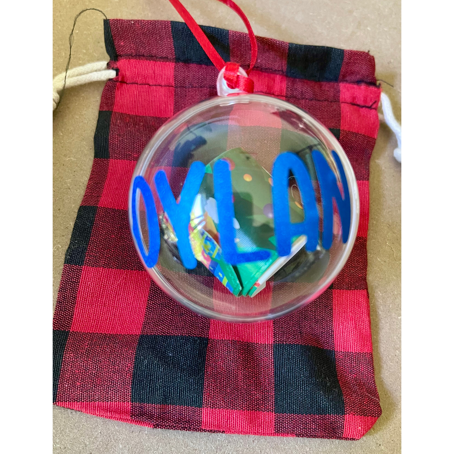 Customisable Clear Bauble decoration